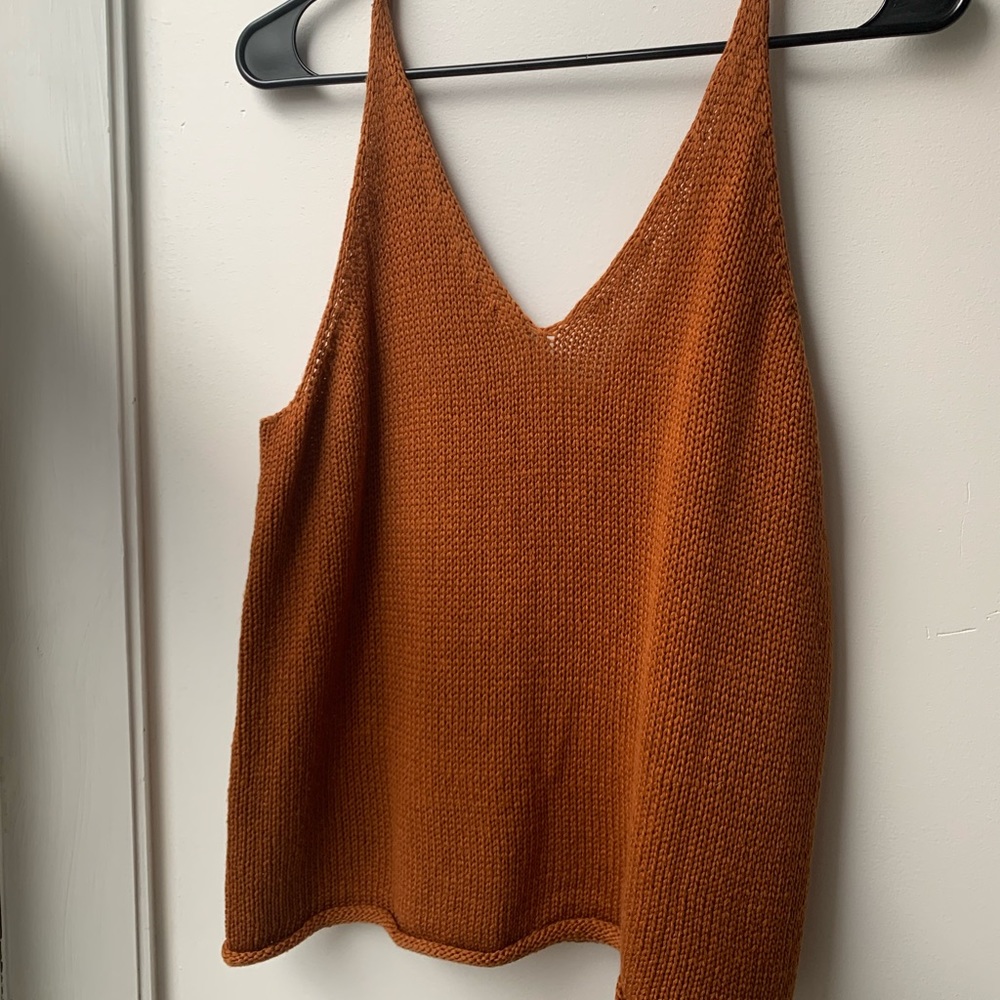H&M burnt orange knit tank